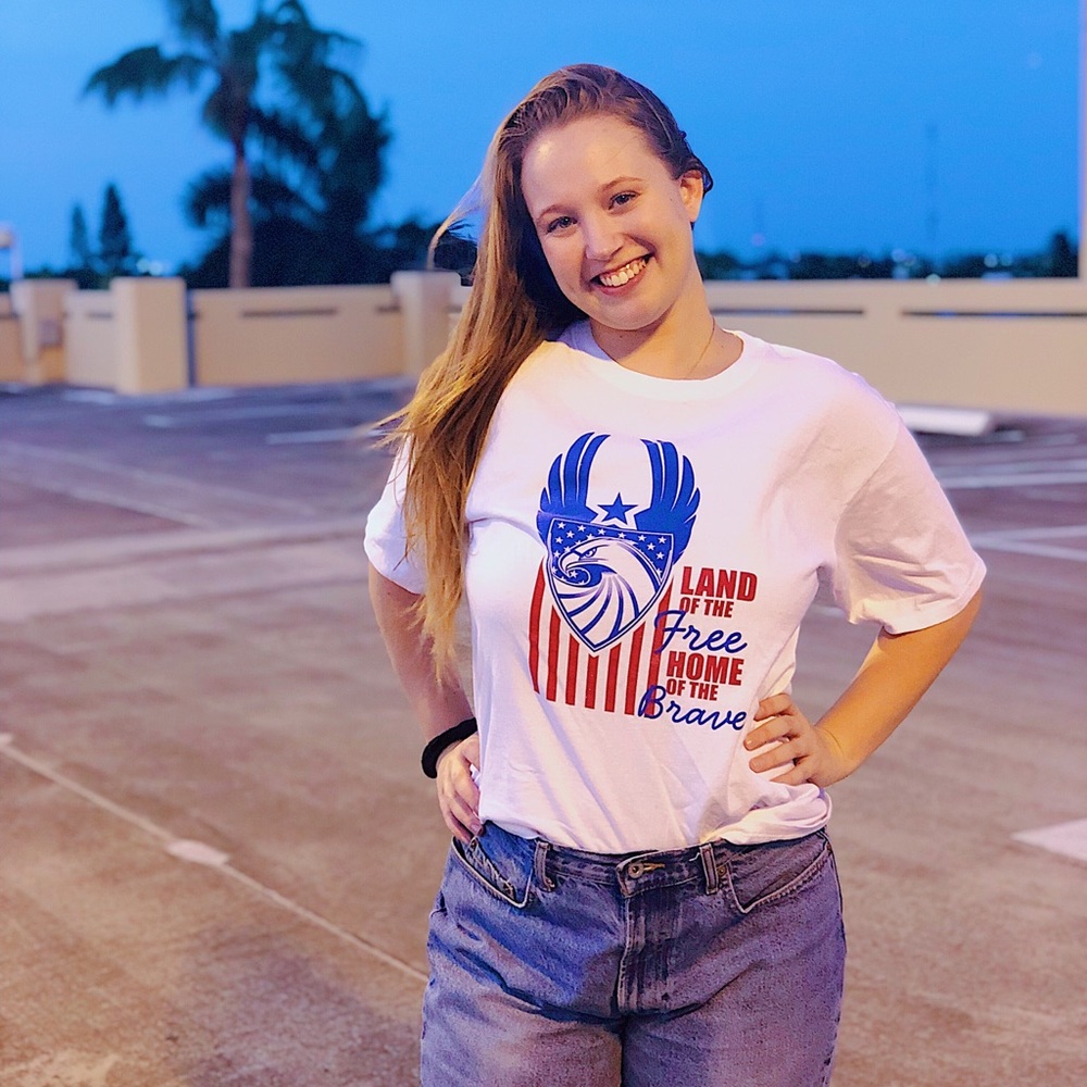 Classic Americana Thrifted “Home of the Brave” Tee